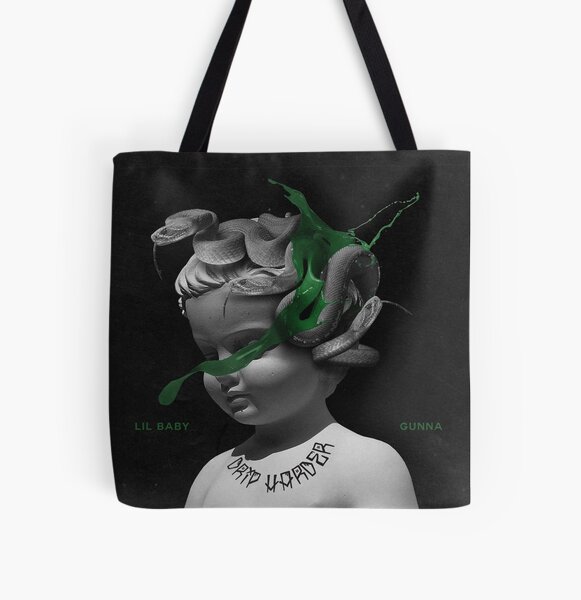 Green Gunna Rapper Portrait Tote Bag 1