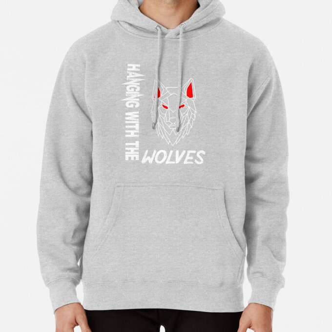 Hood With the Wolves Graphic Pullover Hoodie LDU148 1