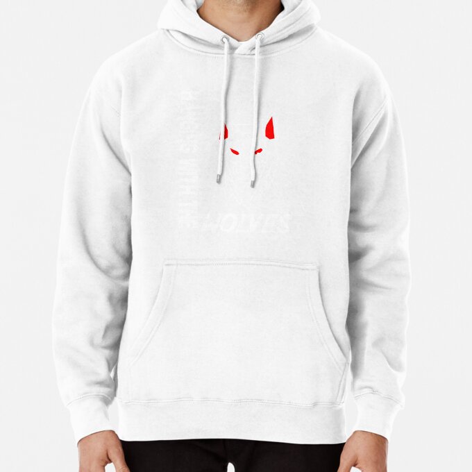 Hood With the Wolves Graphic Pullover Hoodie LDU148 5