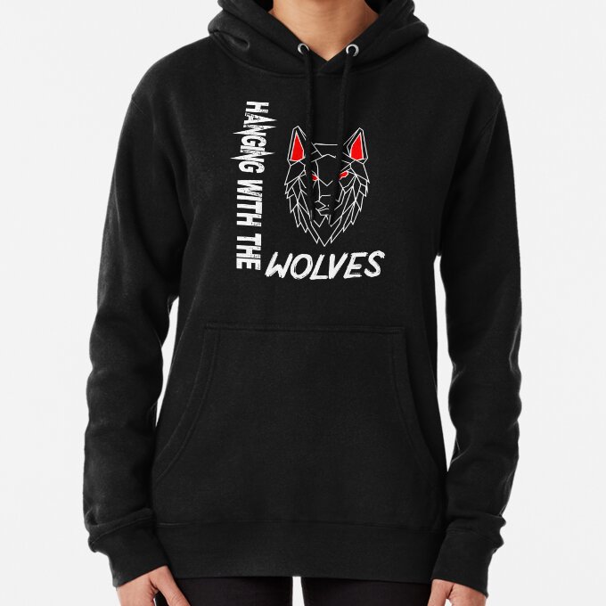 Hood With the Wolves Graphic Pullover Hoodie LDU148 2