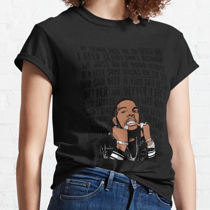 Lil Ba Rapper Portrait T-Shirt 3