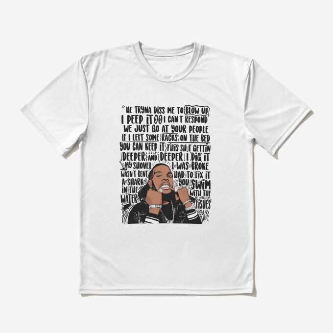 Lil Ba Rapper Portrait T-Shirt 6