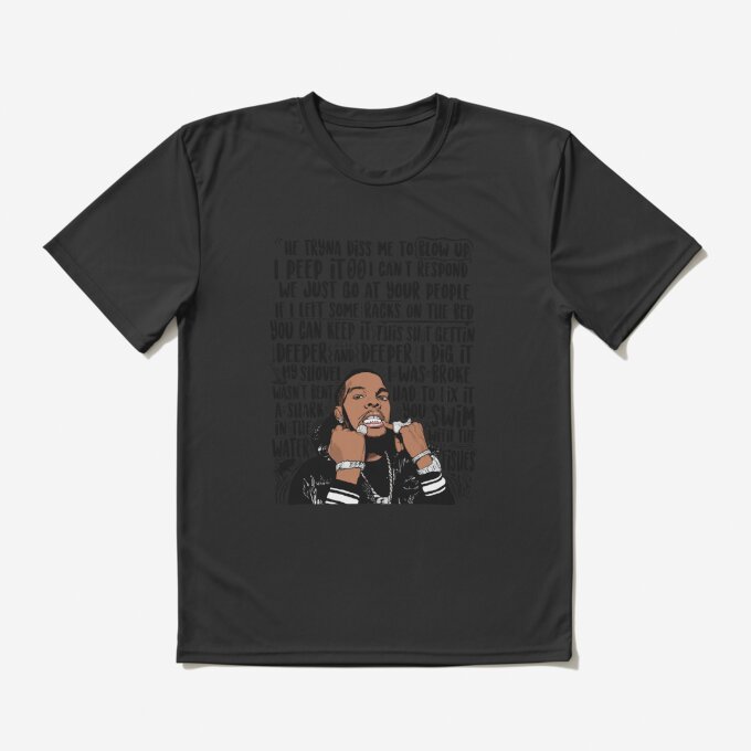 Lil Ba Rapper Portrait T-Shirt 5