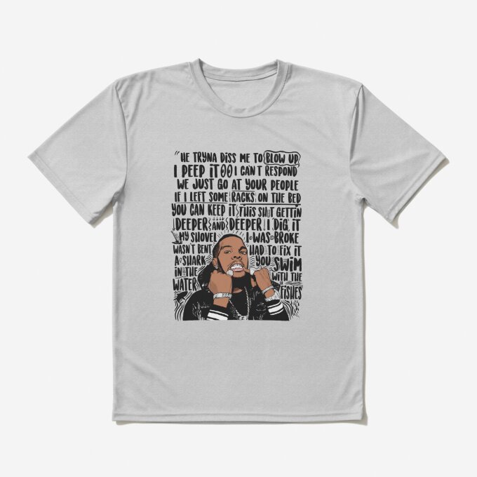 Lil Ba Rapper Portrait T-Shirt 7