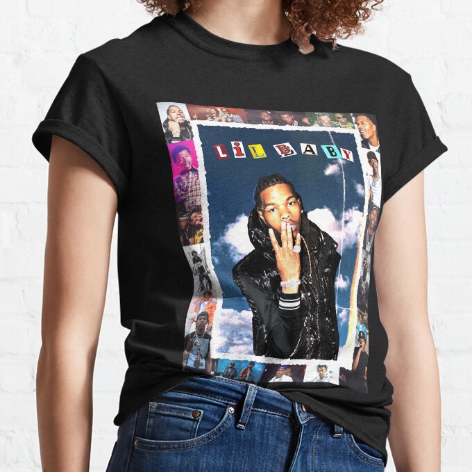 Lil Baby Rapper Portrait T-Shirt LDU176 3