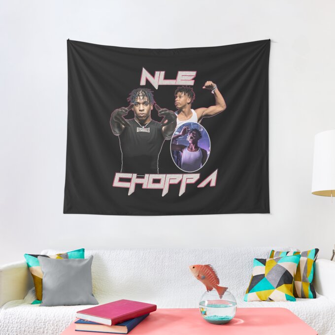 NLE Choppa Rap Album Cover Tapestry 1