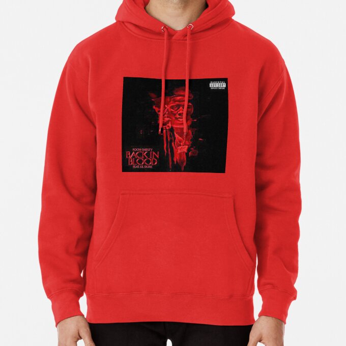 Red Blood Skull Gothic Pullover Hoodie 9