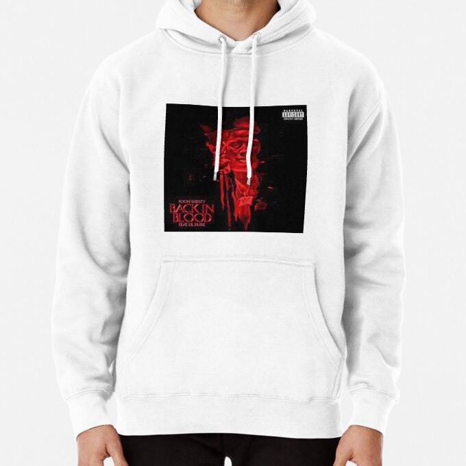 Red Blood Skull Gothic Pullover Hoodie 5