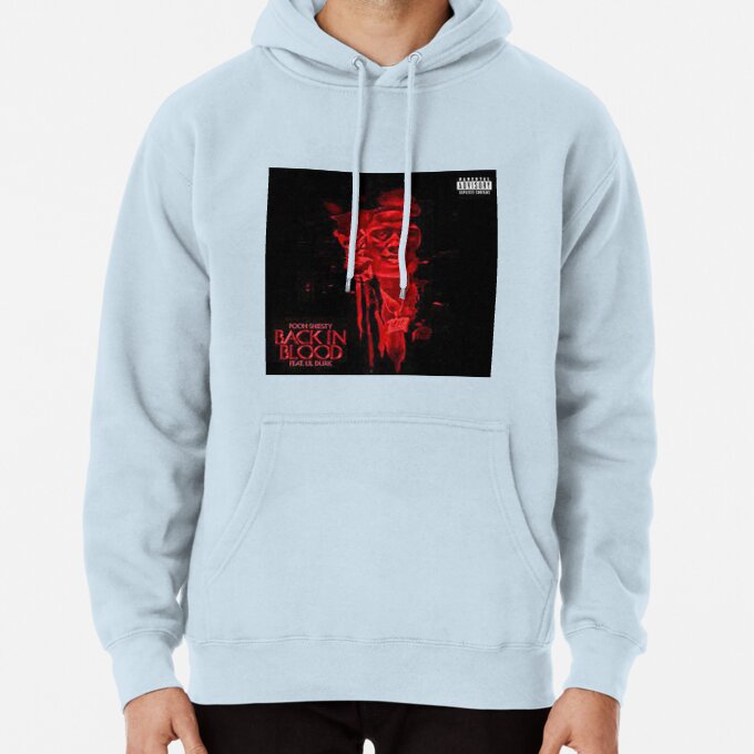 Red Blood Skull Gothic Pullover Hoodie 8