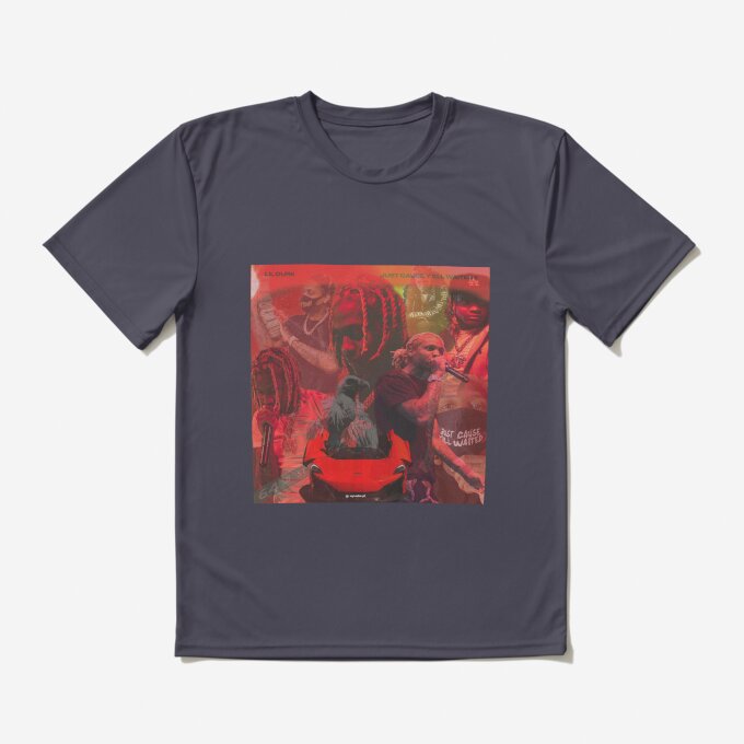 Red Collage Hip Hop Art T-Shirt 1