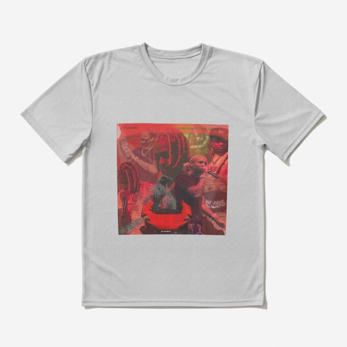 Red Collage Hip Hop Art T-Shirt 7