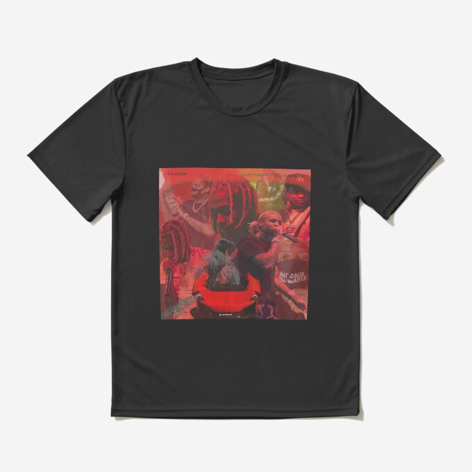 Red Collage Hip Hop Art T-Shirt 5