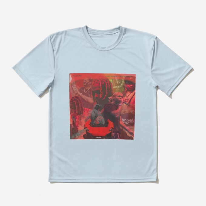 Red Collage Hip Hop Art T-Shirt 9